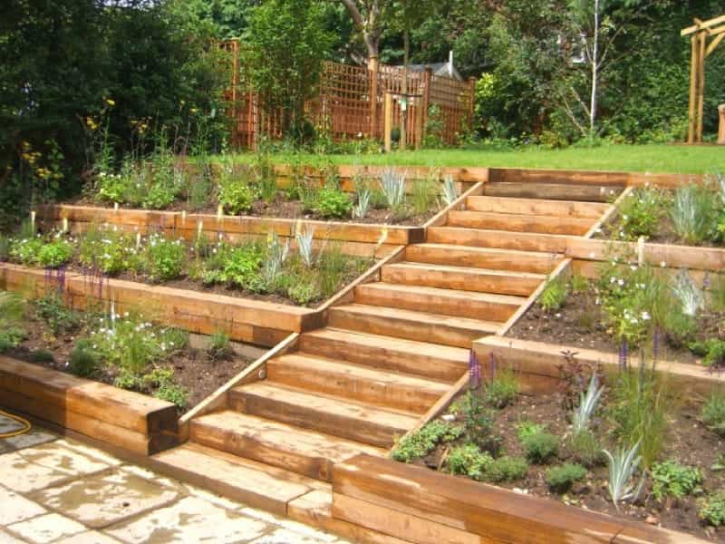 10 Sloping Garden Design Ideas, Most of the Incredible as well as Beautiful  - Small backyard landscaping, Sloped garden, Narrow garden