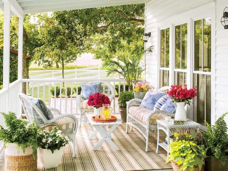 82 Best Front Porch Decorating Ideas - How to Decorate a Patio