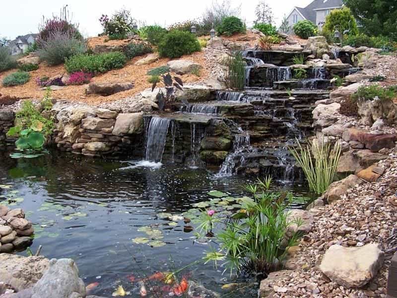 Backyard Garden Waterfall Fountain Ideas - Amazing Outdoor Water Fountain  Designs - TH MaxHouzez