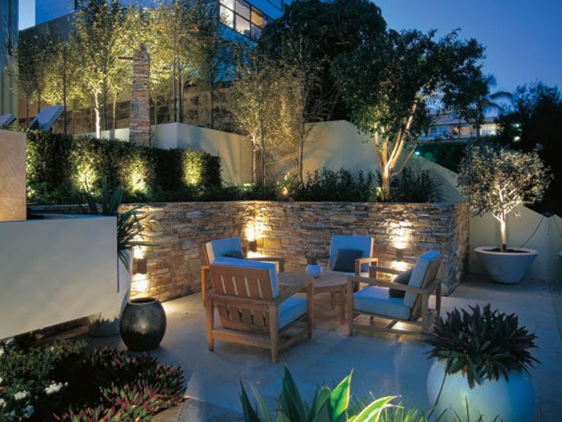 Garden lighting ideas – solar powered stakes, wall lights and fairy lights
