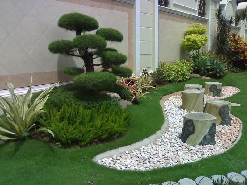 modern-low-maintenance-garden-design-easy-lawn-grass-painted… - Small garden  design ideas low maintenance, Simple garden designs, Small garden ideas low  maintenance